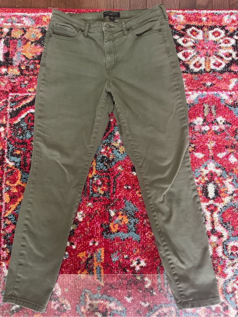 Banana Republic Olive Green Skinny Fit Jeans